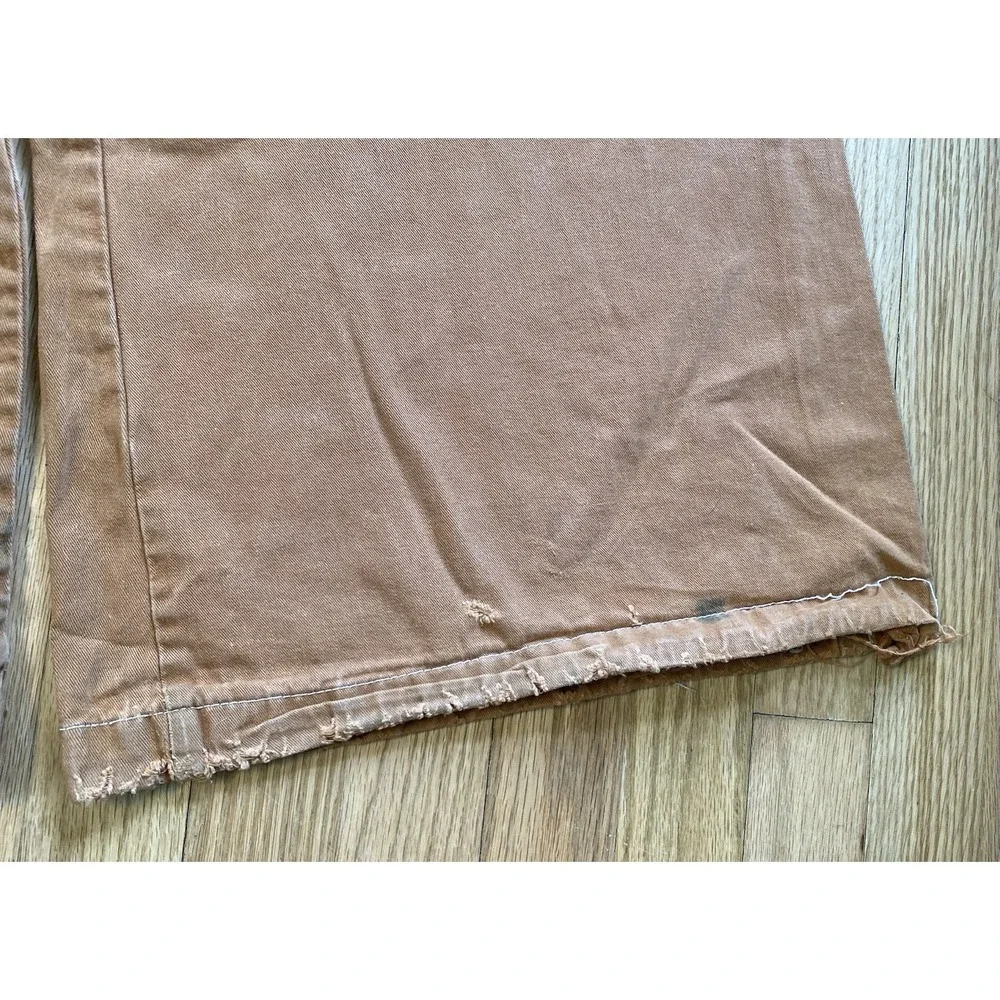 Vintage 90s Kikwear Baggy Wide Leg Cargo Pants - Brown Rave Skater Y2K